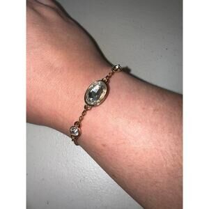 Bracelet / Shofel Brothers SHB / Facelet / Dainty / Gold Toned Signed / EUC